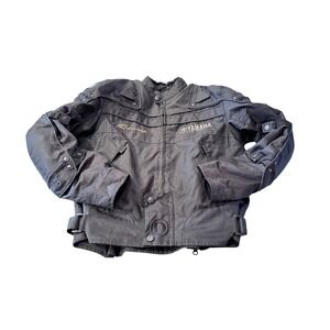 DUHAN Yamaha Racing Men Motorcycle Jacket Black Size L Padded 1x